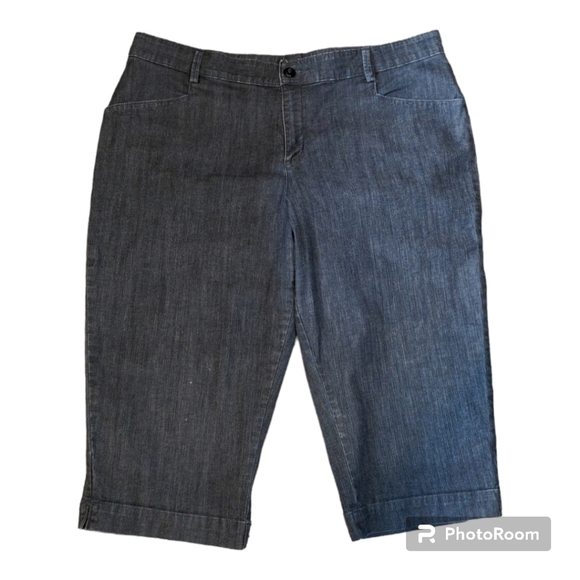 Lee Denim - LEE 😎 JUST BELOW THE WAIST Stretch CAPRIS WMNS Sz 18W